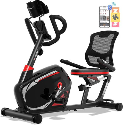 HARISON Pro Recumbent Exercise Bike 400 lbs Capacity, Magnetic Recumbent bike for Adult and Seniors, Recumbent Stationary bike for Home with Smart Bluetooth App, 2 in 1 LCD Monitor and Tablet Holder