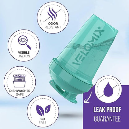 '-2 Pack- 20 oz Protein Shaker Bottles for Protein Mixes, 2x Wire Whisk, Leak Proof Shaker Cups for Protein Shakes and Pre Workout, Protein Shaker Bottle Pack, Protein Mixer Cup(Torquise&Black)