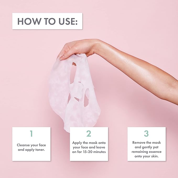 ESW Beauty Green Reset - Anti-Aging Raw Juice Face Mask (6-Pack) - Revitalizing with Kale, Spinach, Broccoli & Apple for Mature Skin - Boosts Collagen & Reduces Wrinkles