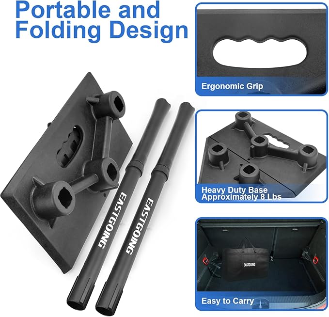 Eastgoing Heavy Duty Baseball and Softball Portable Travel Batting Tee.Adjustable 5-Position Baseball and Softball Batting Tee.Hitting Tee for Any Age Player Baseball