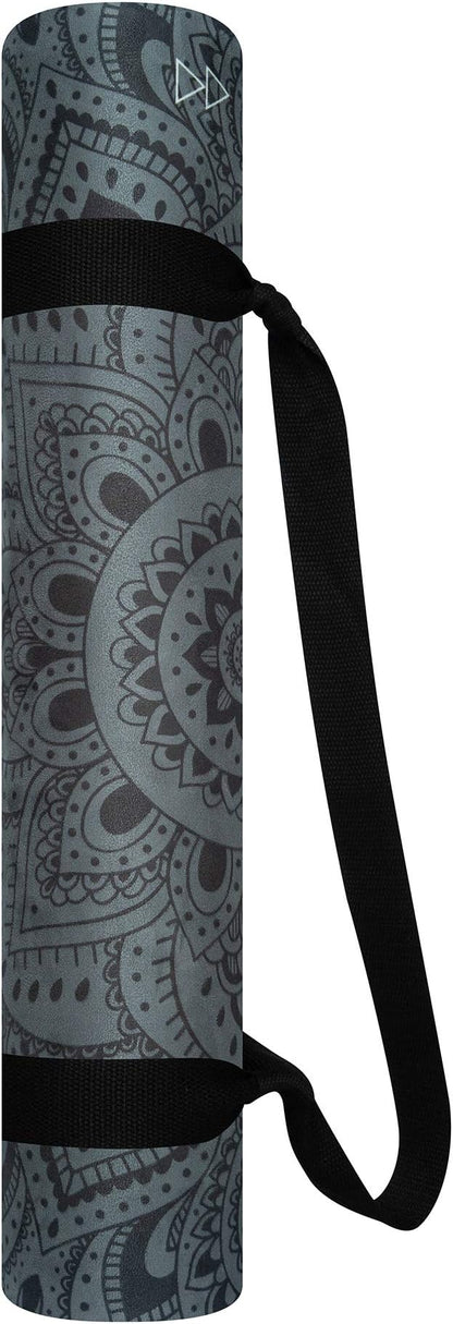YOGA DESIGN LAB | The Combo Yoga Mat | 2-in-1 Mat+Towel | Eco Luxury | Ideal for Hot Yoga, Power, Bikram, Ashtanga, Sweat | Studio Quality | Includes Carrying Strap!