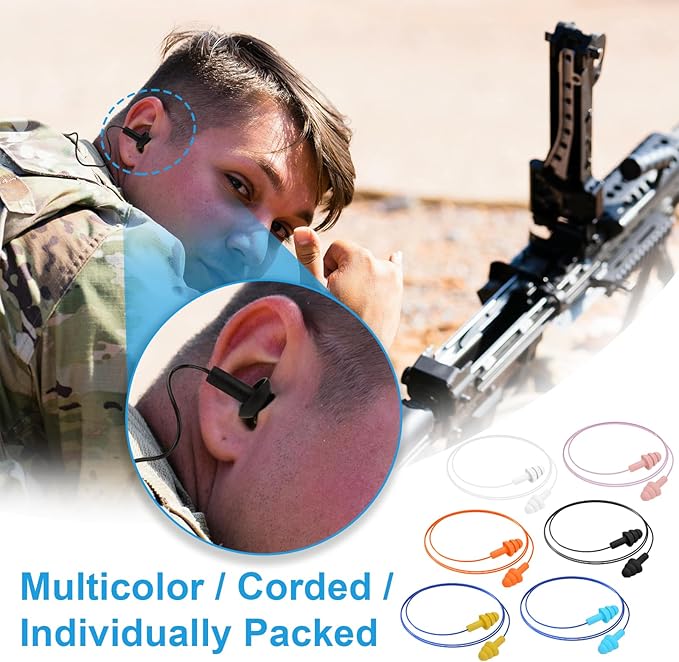 Ear Plugs for Swimming,Sleeping Noise Cancelling,Snoring,Shoting,Working, Reusable Silicone Earplugs, Super Soft Ear Plug for Noise Reduction, Ears Protection (6 Colors)