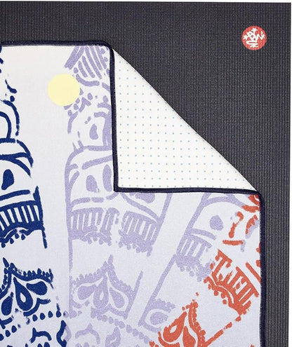 Manduka Yogitoes Yoga Towel – Rubber Grip Dots Non-Slip Bottom, Quick Dry Fitness Towel for Hot Yoga, Pilates, Exercise