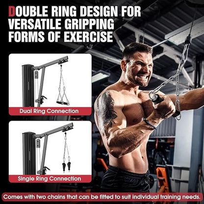 Lat Pull Down Machine Attachment, Tricep Rope Cable Attachment for Gym Cable Machine, Ergonomic Tricep Rope Exercise Handle Accessories for Home Gym