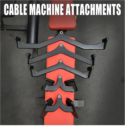 LAT Pulldown Attachments, LAT Bar Cable Machine Attachment,T-bar V-bar, LAT Pull Down Bars, Back Tricep Bar Strength Training Handle for Home Gym Fitness