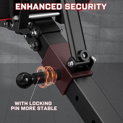 GIKPAL Adjustable Weight Bench - Workout Bench Press for Home Gym, Foldable Incline Decline Sit up Exercise Bench for Full Body Strength Training w/Leg Extension and Preacher Pad