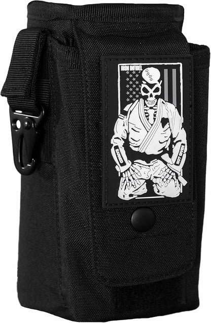 Iron InfideI Battle Bottle Sleeve - 64 oz and 32 oz Water Bottle Sleeve Only for Half Gallon 1L Steel Water Bottle | Rugged Cover with Molle for Versatile Design with Storage for Phone, Wallet & Keys