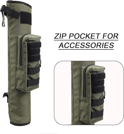 KRATARC Archery Lightweight Back Arrow Quiver Dual Use Foldable Compact Hip Arrows Bag with Molle System Pocket Hanged for Target Shooting Hunting