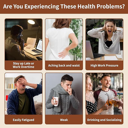 Ginseng Five Treasures Kidney Tea - Chinese Six Treasure Organic Cleanse Detox Tea for Women and Men's Health - 7 Precious Ingredients Formula (15 Bags/1 Boxes)