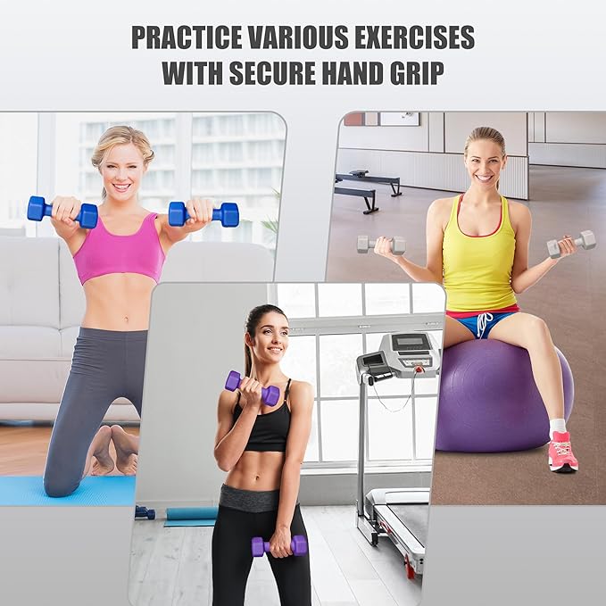 Ritafer 6-10 Pair Hex Rubber Dumbbell Set 350/450 and 550 lbsï¼?-50 lbs ）Hand Free Weight for Strength Coated Encased Iron Weights with Dumbbells Storage Rack Home Gym