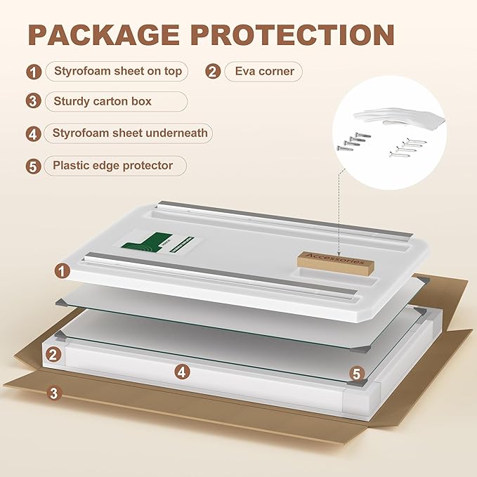 Hasipu Home Gym Mirror 95" L x 39" W - 2PCS Large Full Body Mirror for Yoga, Wall-Mounted Mirrors for Fitness, Garage, Dance Studio, 0.16in Tempered Glass Frameless