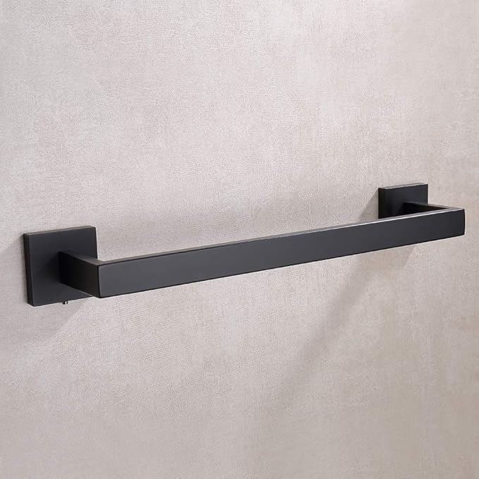 16 Inch Black Single Towel Bar Rack 304 Stainless