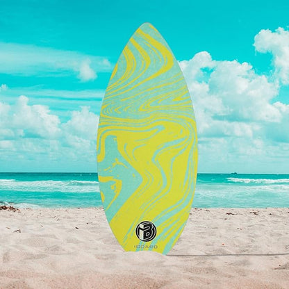 41” Skipper Skimboard with High Gloss Coat Wooden Skim Boards for Beginners, Teenagers and Adults Beach Skimboard 3 Color Traction Pad to Choose
