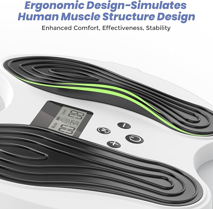 EMS Foot Massager for Neuropathy Relief, TENS Foot Nerve Circulation Stimulator for Pain Relief, Muscle Stimulator with 4 Body Pads, Relieves Swelling, Cramps, Plantar Fasciitis