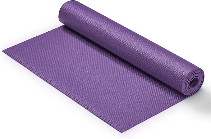 Sunny Health & Fitness Non-Slip Yoga Mat – Durable, Anti-Tear, Lightweight, Cushioned Support for Yoga, Pilates, Stretching Exercises, Meditation and Floor Workouts | Multiple Sizes & Colors