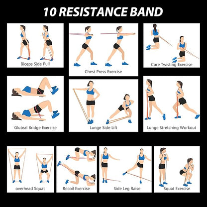 Resistance Bands for Working Out, Pull Up Assistance Bands, Exercise Workout Bands Set for Men Women, Stretch Bands for Physical Therapy, Muscle Training, Home Workouts