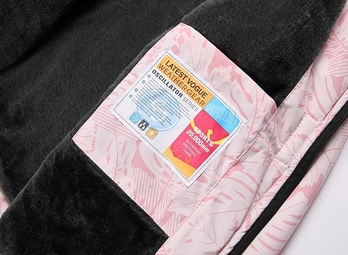 Keevoom Girl's Ski Jacket Winter Warm Thick Snow Coat Windproof Kids Outdoor Hooded Jackets