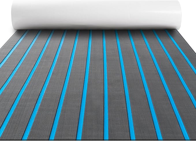 FOCEAN Boat Flooring EVA Foam Boat Decking Faux Teak Marine Flooring Boat Mat Boat Carpet Sheet for Motorboat RV Yacht Kayak Surfboard, 94.5"x 47.2"/35.4"/23.6"/15.7"