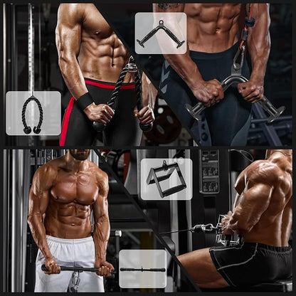 LAT Pulldown Attachments, Cable Machine Attachment Gym Accessories, Cable Attachments for Gym, Home Gym Accessories