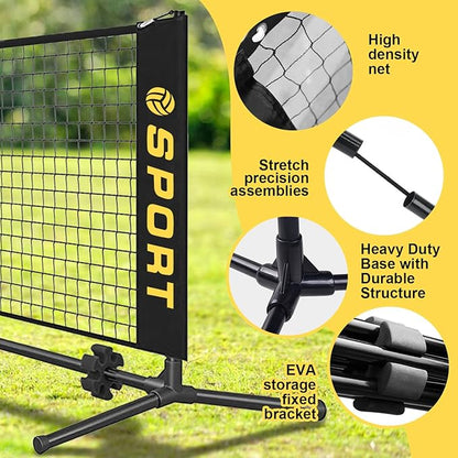 10 FT Mini Portable Tennis Net Equipment Set 2.7FT-5.1FT for