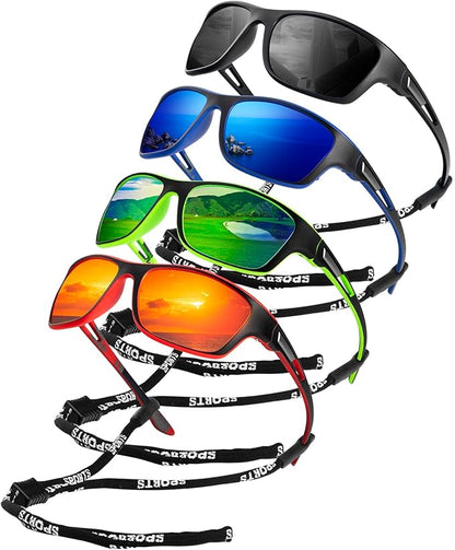 KALIYADI Polarized Sunglasses for Men, Sports Sun Glasses for Driving Cycling Fishing with UV protection