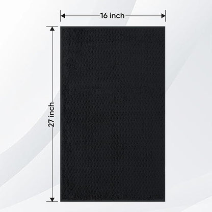 HOMEXCEL Black Gym Towels 6 Packs, (16x27 inches) Highly Absorbent Yoga Towel, Ultra Soft Hand Towels for Daily Use, Fast Drying Microfiber Workout Towels for Gym, Spa, Fitness, Camping, Hotel