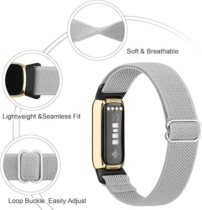 2 Pack Adjustable Elastic Bands for Fitbit Luxe Bands