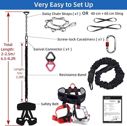 PRIOR FITNESS Bungee Fitness Equipment Set Casual Latex Cord Resistance Bands Dance Rope Exercise at Home Gym Suspension Trainer Professional Training Equipment