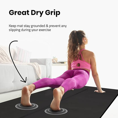 Extra Wide Yoga Mat for Men Women (72"L x 36"W) Non Slip Fitness & Exercise Mat with Alignment Marks for Yoga, Pilates, Floor Workouts