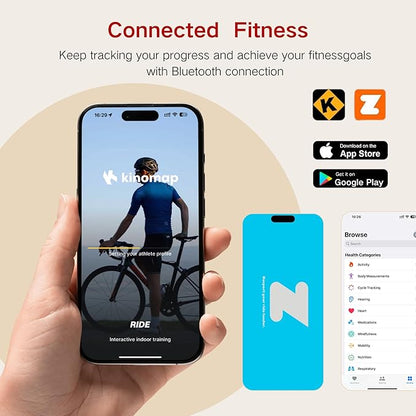 BARWING Stationary Exercise Bike for Home Workout, 5 IN 1 Foldable Indoor Cycling Bike for Seniors, 350LB Capacity, 16-Level Magnetic Resistance, Seat Backrest Adjustments