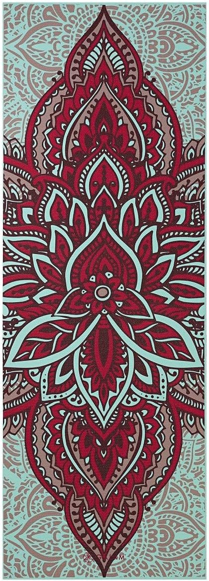 Gaiam Yoga Mat - Premium 6mm Print Reversible Extra Thick Non Slip Exercise & Fitness Mat for All Types of Yoga, Pilates & Floor Workouts (68" x 24" x 6mm Thick)