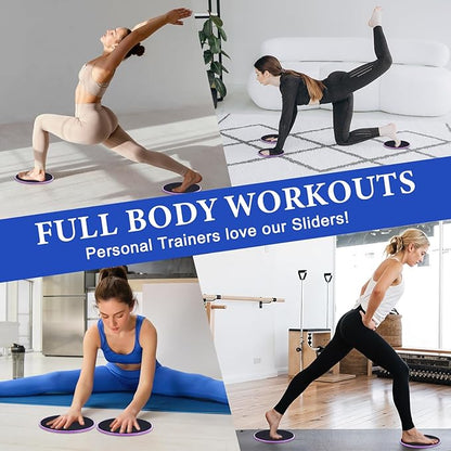 24 Pcs Core Sliders for Working Out Abdominal Exercise Gliding Discs Dual Sided Workout Disc Fitness Sliders Exercise Gear for Gym Floors Training Abdominal Core Strength