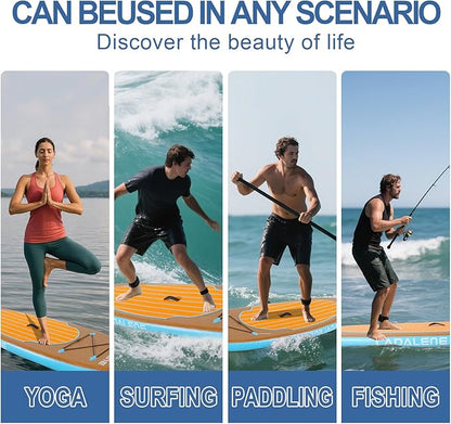 Inflatable Stand Up Paddle Board with SUP Accessories, Anti-Slip EVA Deck,10’ Family-Friendly Inflatable Paddle Boards for Adults & Youth of All Skill Levels