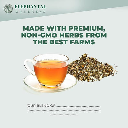 Elephantal Wellness Premium Kidney Herbal Tea | Urinary Tract & Kidney Support with Dandelion, Gravel Root, Goldenrod & Marshmallow | Handmade, Caffeine-Free, Non-GMO Loose Leaf Blend, 2oz, 20 Servings