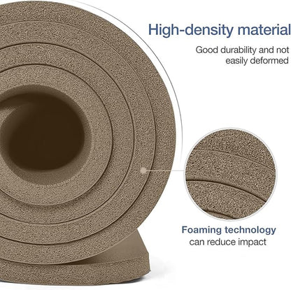 Thick Yoga Mat Non Slip, Large Size 72" L x 32" W x 0.6" TH, Premium Exercise & Fitness Mat with Carrying Strap and Bag, Workout Mats for Home