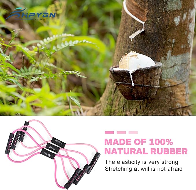 HPYGN Resistance Bands, Figure 8 Exercise Bands for Women Men, 8 Shaped Resistance Bands for Arms, Chest Expander, Yoga Gym Fitness Pulling Rope 8 Word Elastic for Exercise Muscle Training Tubing