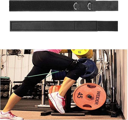 2Pcs Fitness Thigh Straps Soft Neoprene Padded Fitness Leg Exercise Attachment Adjustable Thigh Resistance Belt for Machines Gym Workout Speed Exercise Taekwondo Football Running