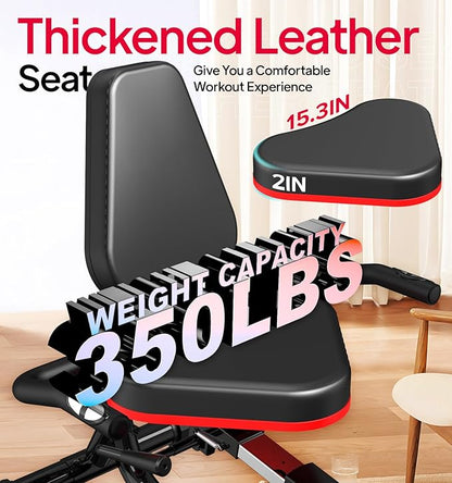 Recumbent Exercise Bike for Home,Recumbent Stationary Bikes for Adults & Seniors,Load Capacity of 400 pounds,Equipped with 16 Adjustable Gears, and Soft Adjustable Seats