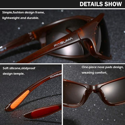 FAGUMA Polarized Sports Sunglasses For Men Cycling Driving Fishing UV400 Protection