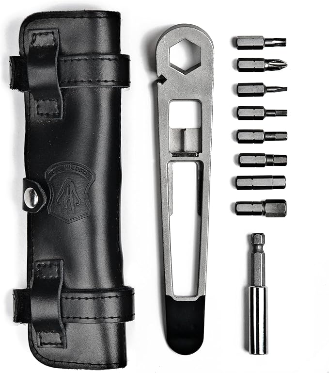 FULL WINDSOR -The Nutter Bicycle Multi Tool–Portable Cycling Repair Kit for MTB, Road & Dirt Bikes – Includes Spanner, Magnetic Bit, Tire Levers & Bottle Opener–Compact Black Case for On-the-Go Fixes