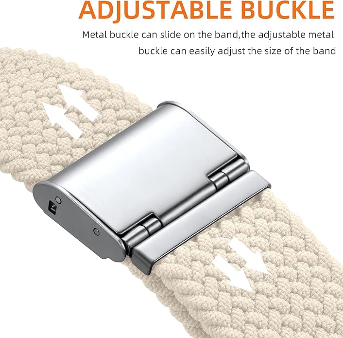 Braided Solo Loop Bands Compatible with Fitbit Sense/Versa 3 Smart Watch for Women Men, Breathable Stretchable Sport Wristband for Fitbit Sense/Versa 3 Women Men