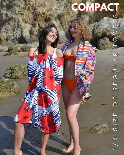 ECCOSOPHY Microfiber Beach Towel - Sand Free Towels are Quick Dry, Light Weight, Super Absorbent - Perfect Pool, Travel, Cruise, Camping Essentials - Oversized Extra Large for Adults 71x35 in