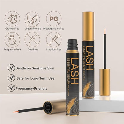 Eyelash Serum for Longer, Thicker Lashes - Enhances Natural Lashes, Extensions & Brows - 1 Pack