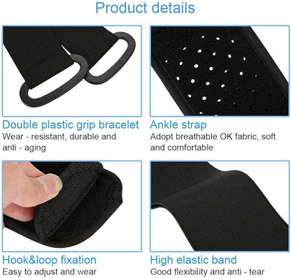 ZJchao Stretching Strap Yoga Strap, Foot Drop Fascitis Plantar Ankle Training Belt, Exercise Strap, Black, OK Cloth