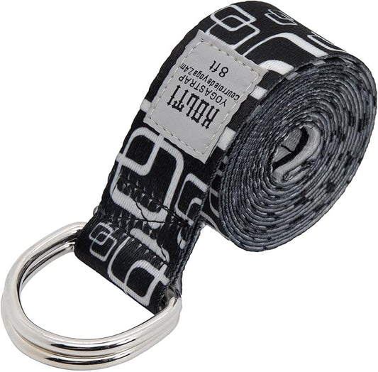 Yoga Exercise Adjustable Straps 8FT with Durable D-Ring for Pilates & Gym Workouts | Hold Poses, Stretch, Improve Flexibility & Maintain Balance