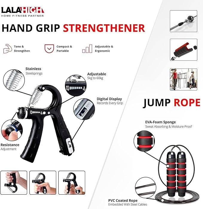LALAHIGH Portable Home Gym System: Large Compact Push 20 Fitness