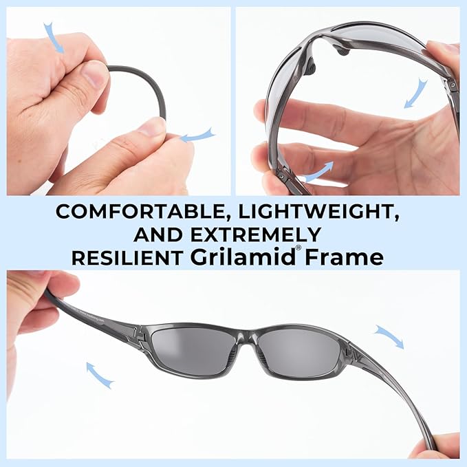 KastKing Hiwassee Polarized Sport Sunglasses for Men and Women, Wrap Sunglasses for Fishing Cycling and Running,UV Protection