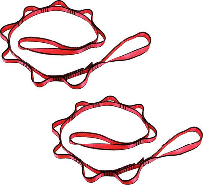KIKIGOAL 2pcs Safety Daisy Chains Strong Climbing Strap Adjustable Nylon Strap Rope Yoga Pilates Stretching Straps