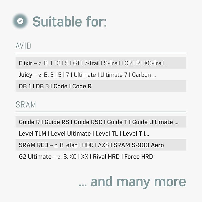 Borgen Bleed kit Compatible with AVID SRAM Hydraulic disc Brakes I Bike Brakes Service kit I Bleeding kit with Step-by-Step Instructions for The Perfect Bleeding of The Brake
