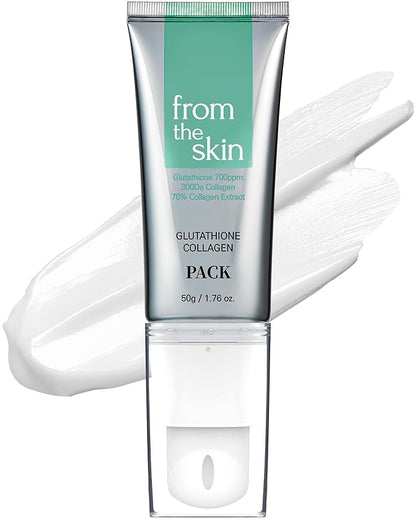 Glutathione Collagen Peel Off Mask - Anti Aging Korean Face Mask, Face Lift, Radiance Boost, Reduces Wrinkles - Built-in Silicone Spatula, 700ppm Glutathione & 300 Da Collagen, 1.76 oz.